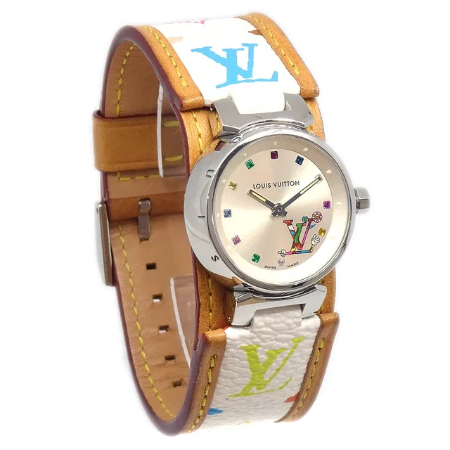 Louis Vuitton x Takashi Murakami Tambour Love Monogram Ref. Q12130 in Canvas from AMORE Vintage Tokyo