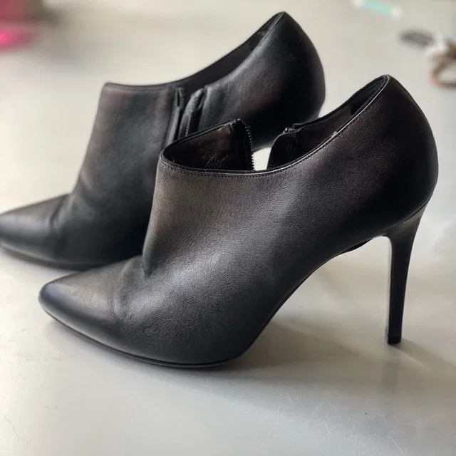 Lanvin Leather Heeled Boots Size 39 in black Leather from Poshmark