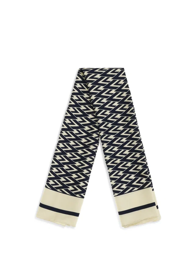 Valentino Garavani Toute La V Scarf — Ivory Silk Scarfs in White Silk from HEWI