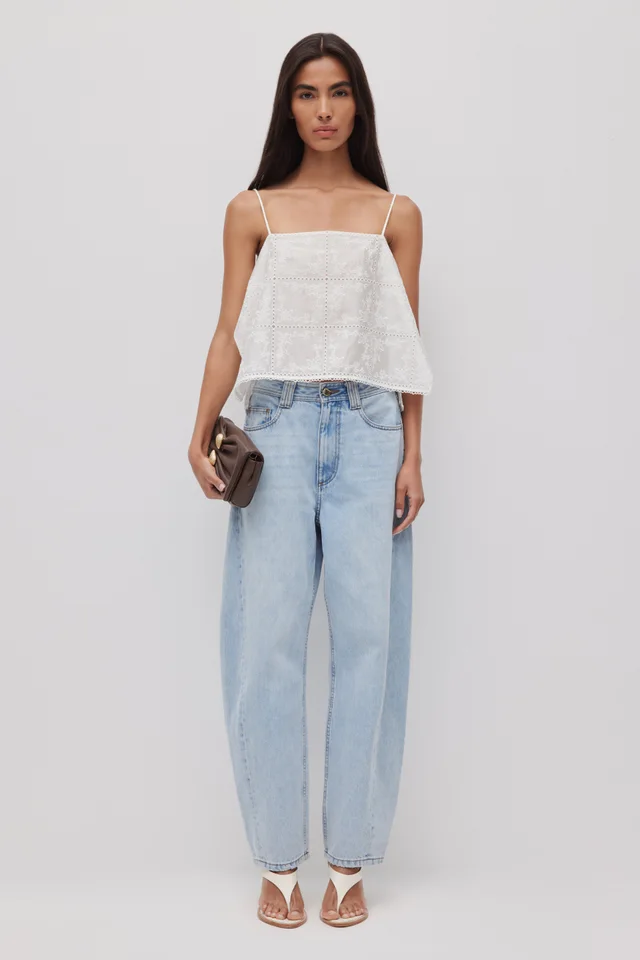 AJE Merritt Embroidered Top in White from Aje, photo 1 of 1