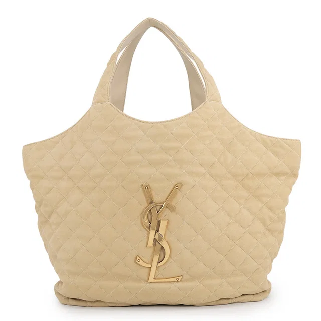 Saint Laurent Icare Maxi Shopping Bag Beige698651 Suede leather in Suede from GALLERY RARE