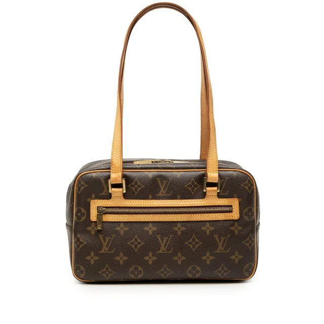 Brown Louis Vuitton Monogram Cite MM Shoulder Bag in Brown Coated canvas from Designer Revival