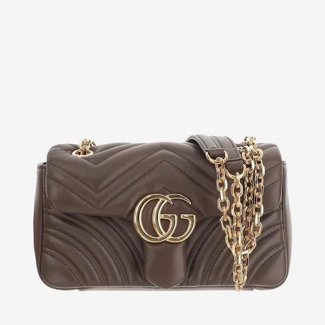 Gucci Marmont Shoulder Bag — Brown Lamb Leather in Brown Lambskin from HEWI