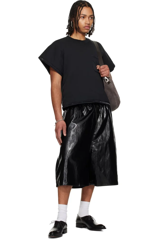 LU'U DAN Black Wadded Pocket T-shirt, photo 4 of 4 from SSENSE