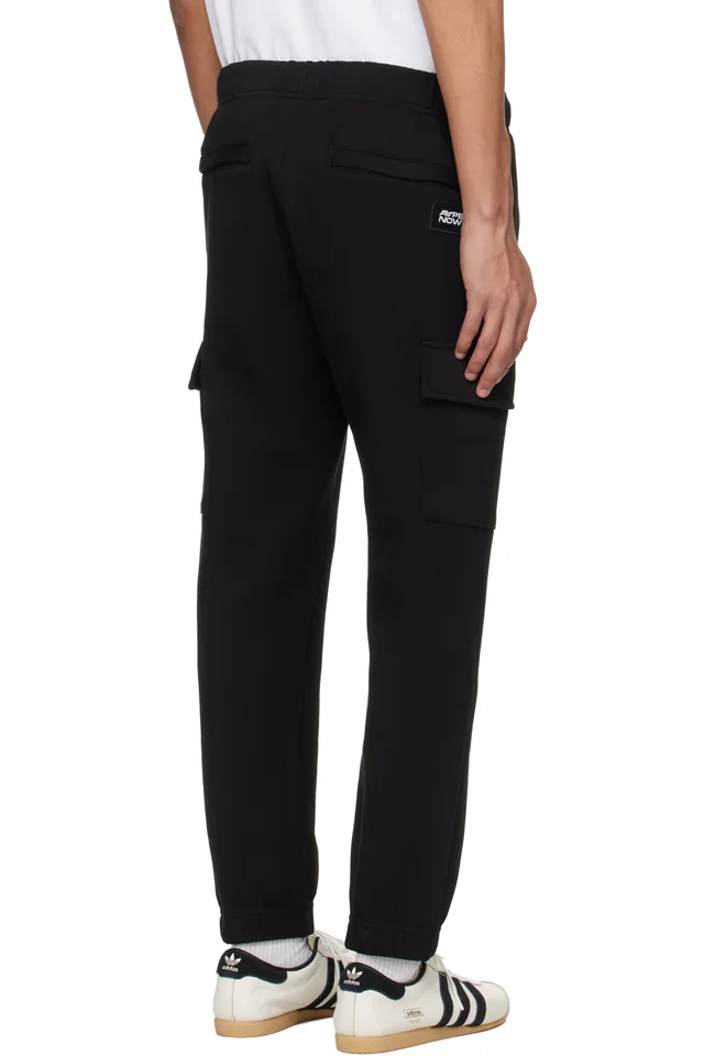 AAPE by A Bathing Ape Black AAPE NOW Sweatpants, photo 3 of 4 from SSENSE