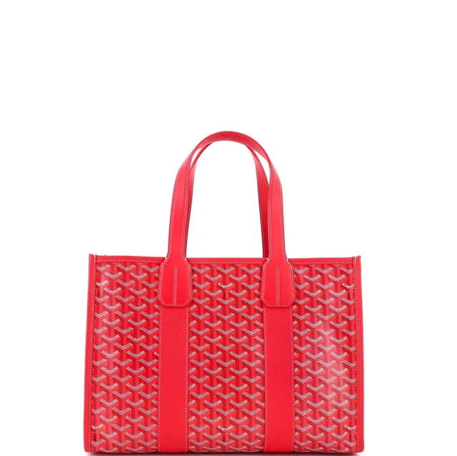 Goyard Villette Tote Coated Canvas PM in red Coated canvas from Rebag