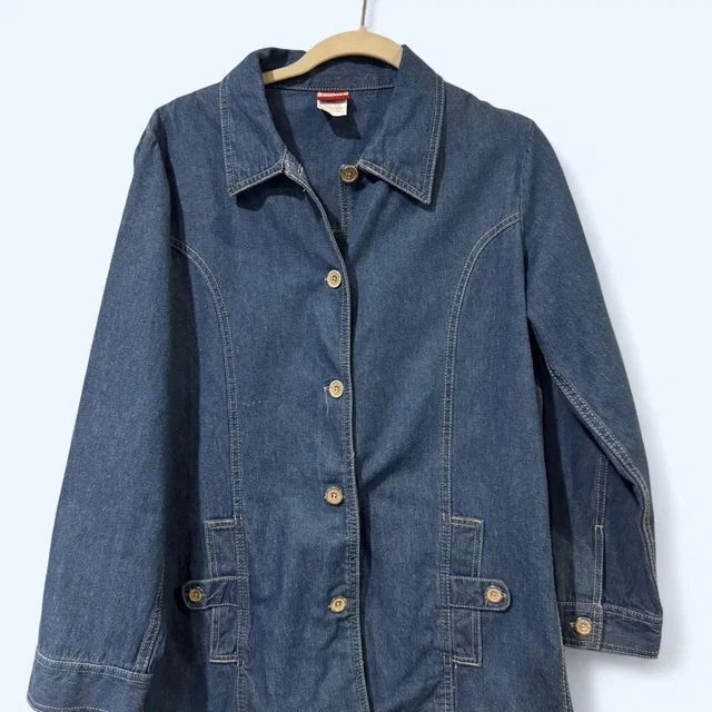 Tudor Women's Jacket - Blue/Navy in blue from Depop