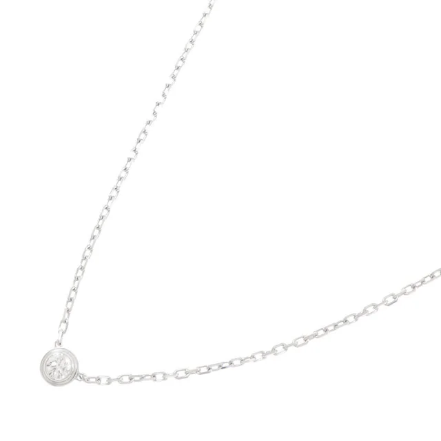 Cartier Diamants Legers 18K White Gold Diamond Necklace in White from LuxUness, photo 2 of 2