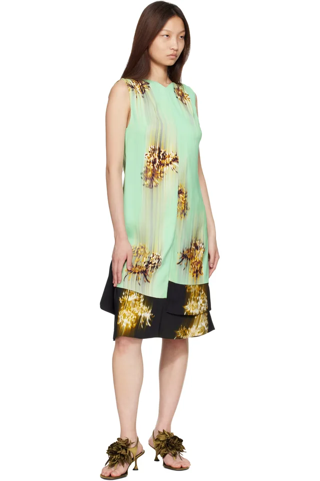 Proenza Schouler Green Rhetta Midi Dress, photo 4 of 4 from SSENSE
