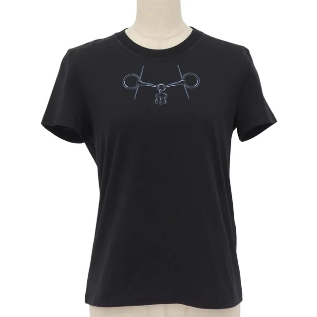 Hermès Cartouche Molle 100% Cotton Short Sleeve T-Shirt Black 36 in Black from The Reluxe