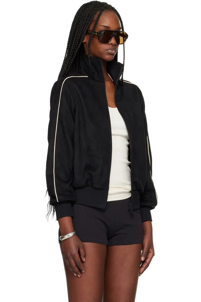 Fear of God ESSENTIALS Black Signature Vintage Fit Track Jacket, photo 2 of 4 from SSENSE