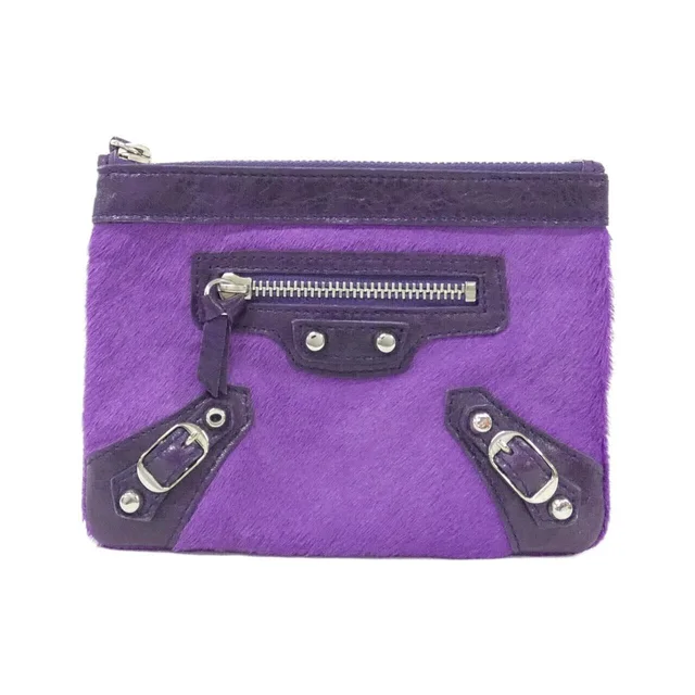 Balenciaga 130783 C79JN Pouch in 1408/PURPLE (Purple) / SILVER (Silver) hardware leather from KOMEHYO