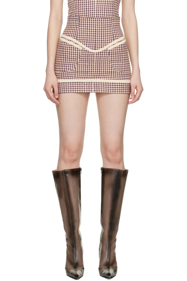 Beige Neo Miniskirt, image 1 of 1 from SSENSE