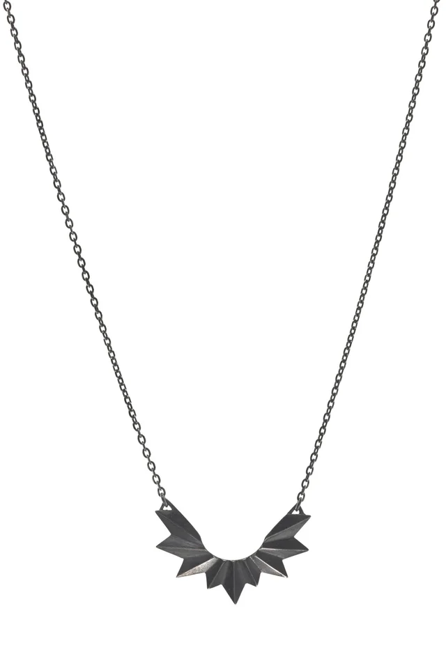 Maria Black Wing Necklace, Oxidized Silver from Cultstatus, photo 1 of 1