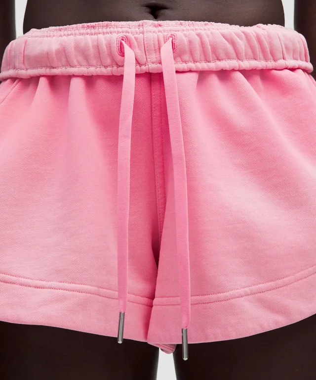 lululemon Scuba Oversized Mid-Rise Dolphin-Hem Short 3" *Wash in Ombre Dye Strawberry Multi, photo 4 of 6 from lululemon