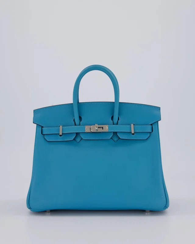 Hermès Birkin 25 Bag in Blue Swift leather from Sellier