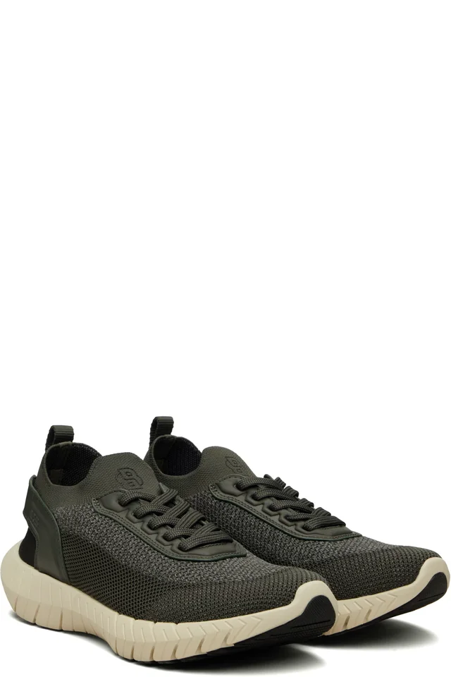Khaki 'BOSS-MOTION' Sneakers, photo 4 of 5 from SSENSE