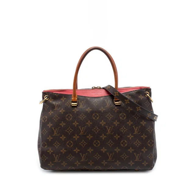 Brown Louis Vuitton Monogram Pallas MM Satchel in Brown Coated canvas from Designer Revival