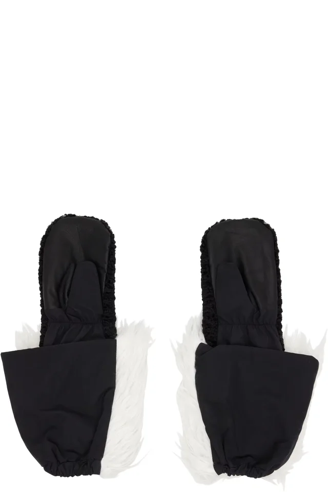 Nicklas Skovgaard SSENSE Exclusive Black & White Camille Mitts, photo 2 of 3 from SSENSE