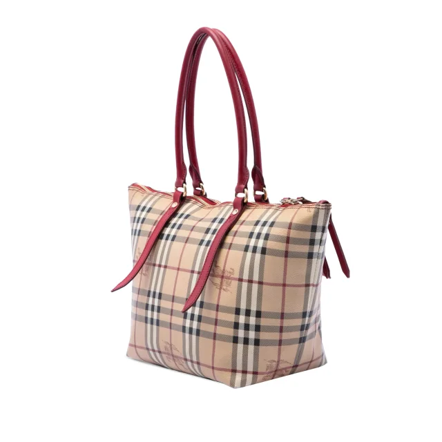 Beige Burberry Small Haymarket Check Coated Canvas Salisbury Tote in Beige Coated canvas from Designer Revival, photo 2 of 6