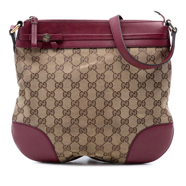 Beige Gucci GG Canvas Mayfair Crossbody in Beige Canvas from Designer Revival