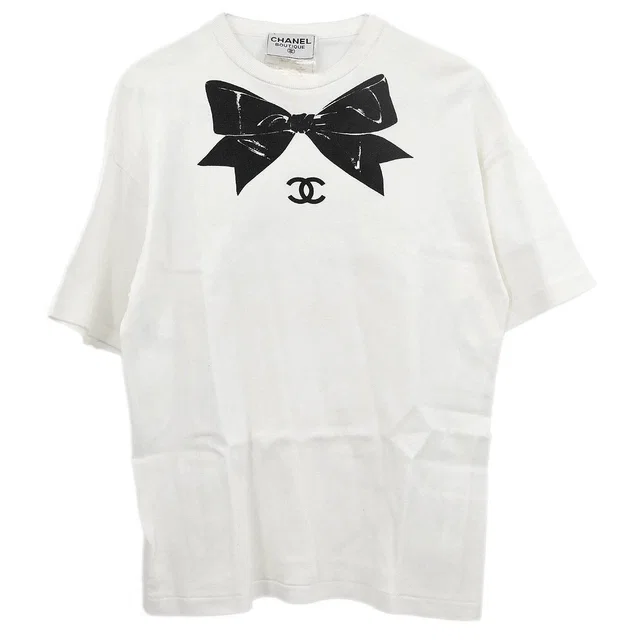 Chanel T-shirt White #M in White from AMORE Vintage Tokyo