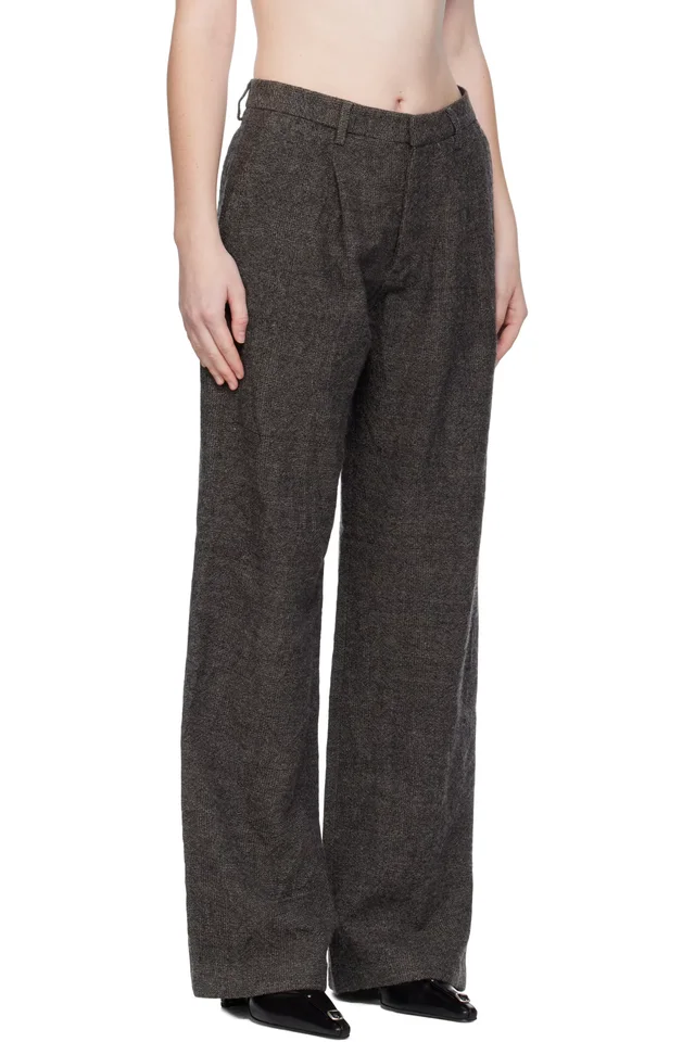 R13 Gray Wide Leg Trousers, photo 2 of 4 from SSENSE