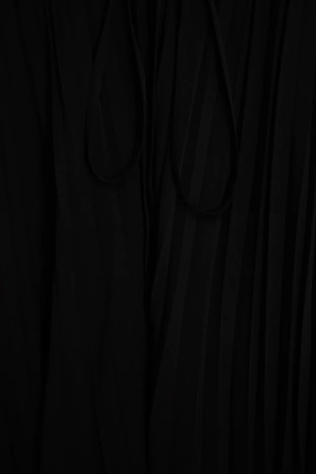 Valentino Garavani Wrap-Effect Pleated Silk-Crepe Maxi Dress in Black, photo 4 of 4 from THE OUTNET