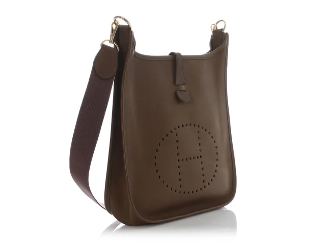 Hermès Vintage Olive Barenia Evelyne I 29 in Green Leather from Ann's Fabulous Finds, photo 5 of 10