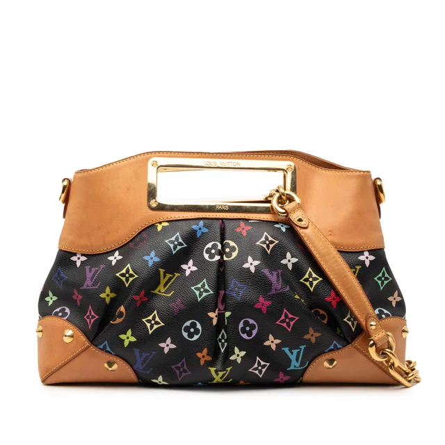 Black Louis Vuitton Monogram Multicolore Judy MM Satchel in Black Canvas from Designer Revival