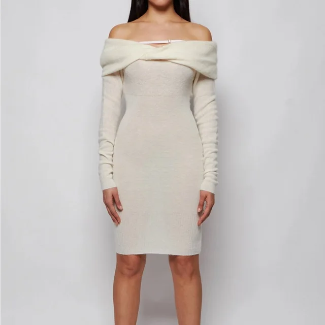 Jacquemus Off-Shoulder Dress from Poshmark
