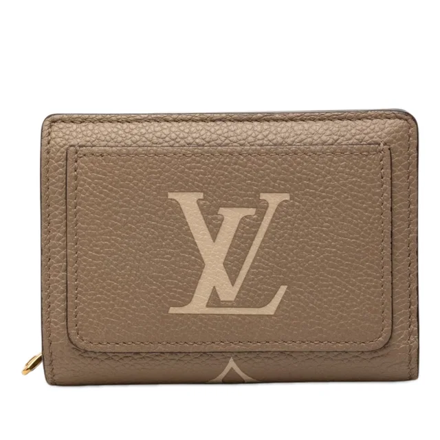 Beige Louis Vuitton Bicolor Monogram Empreinte Giant Clea Wallet Small Wallets in Beige Leather from Designer Revival