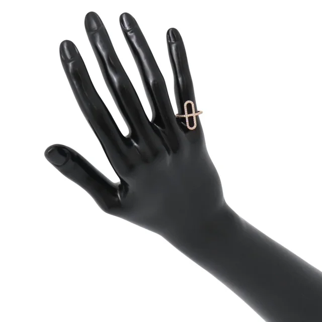 Hermès Ever Chaine d'Ancre Diamond Ring Size PM/50/#10H118643B 18K Pink Gold in Pink from GALLERY RARE, photo 4 of 10