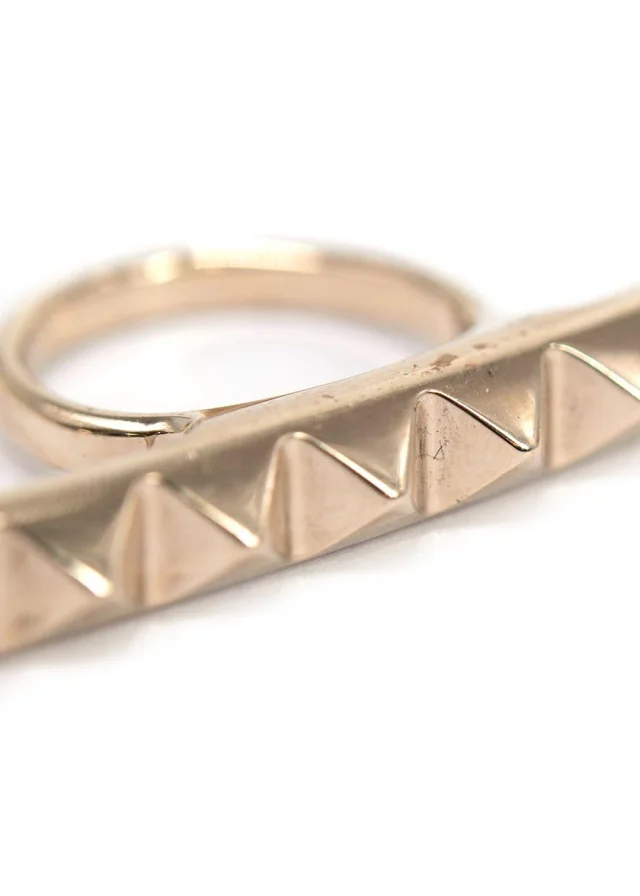 Valentino Garavani Tone Pyramid Stud Bar Ring - Size 13 in Gold from HEWI, photo 7 of 7