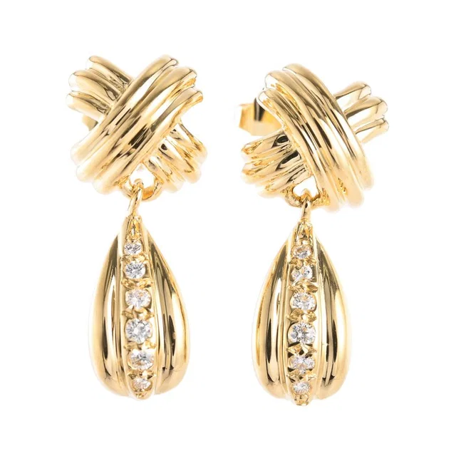 Tiffany & Co. Earrings Signature Cross Teardrop from The Reluxe