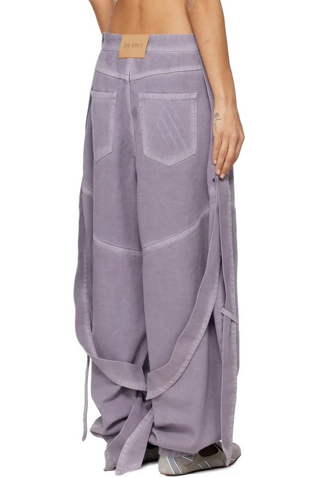 The Attico Purple Long Jeans, photo 3 of 4 from SSENSE