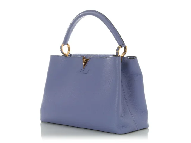 Louis Vuitton Lilac Capucine MM in Purple Leather from Ann's Fabulous Finds, photo 3 of 9