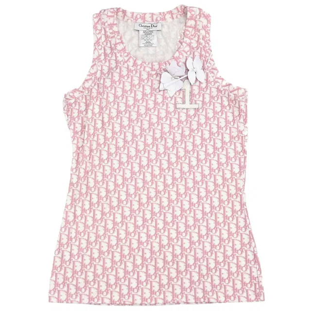 Christian 2004 Dior Tank Top Trotter Pink #42 in Pink from AMORE Vintage Tokyo