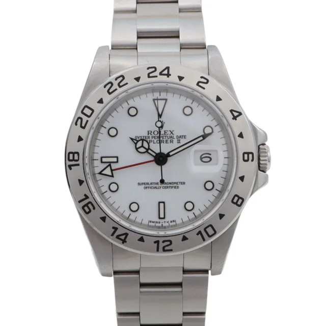 Rolex Around 1993, Explorer II 40mm 16570 automatic, white from VINTAGE QOO TOKYO