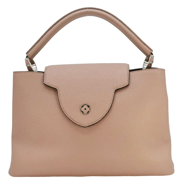Louis Vuitton Capucines MM Taurillon Leather Satchel Bag Pink in Pink Leather from Dallas Designer Handbags