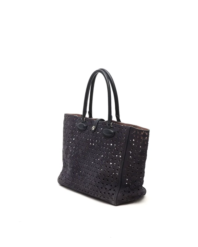 Loewe Leo Shopper Tote Bag in Suede from A Retro Tale, photo 2 of 9