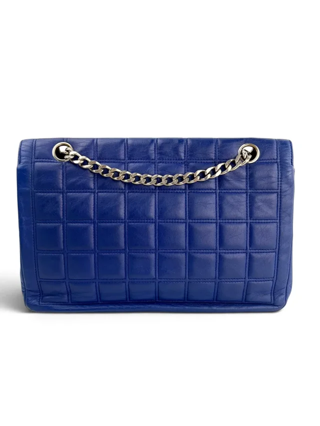 Chanel Blue Lambskin Chocolate Bar Mademoiselle Flap Bag in Brown Lambskin from Season 2 Consign, photo 3 of 9
