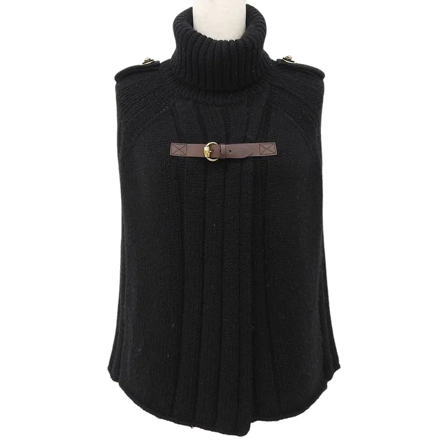 Gucci Horsebit Buckle Poncho #M Black in Black from VINTAGE QOO TOKYO