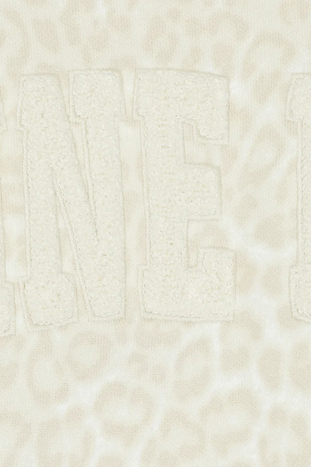 ANINE BING Miles Sweatshirt in White Washed Leopard, photo 5 of 5 from REVOLVE (Canada)
