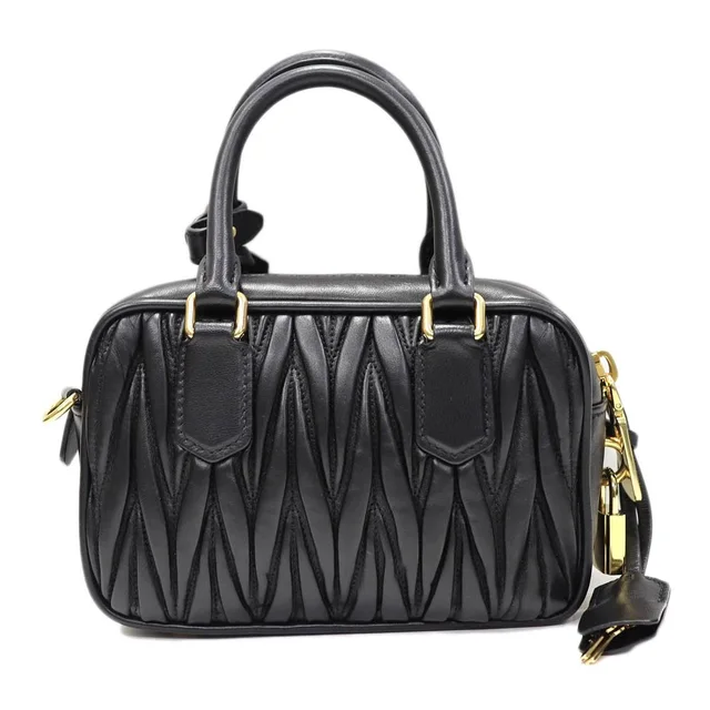 Miu Miu Arcadi Matelasse Bag Leather Black in black Leather from Poshmark, photo 2 of 10
