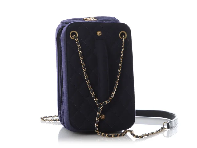 Chanel Navy Paris-Hamburg Accordion Bag in Navy Wool from Ann's Fabulous Finds, photo 4 of 10