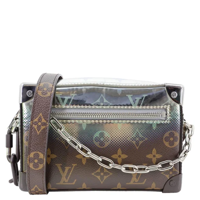 Louis Vuitton Soft Trunk Mini Monogram Metallic Nebula Shoulder Bag Brown from Dallas Designer Handbags