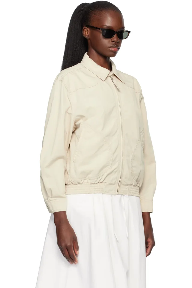 Nothing Written Beige Margaret Cotton Cricket Jacket, photo 2 of 4 from SSENSE
