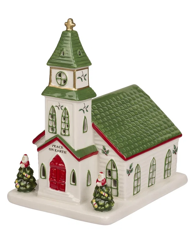 Spode Christmas Tree Lit Figural Church, image 1 of 1 from Rue La La