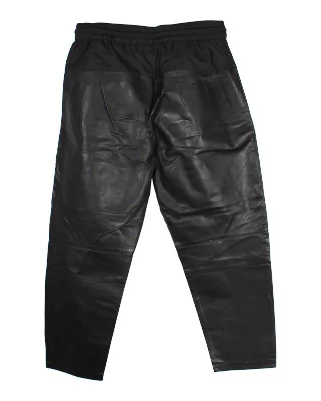 alexanderwang Alexander Wang x H&M Paneled Jogger Pants in Black Synthetic Leather in Black, photo 2 of 4 from ShopSimon